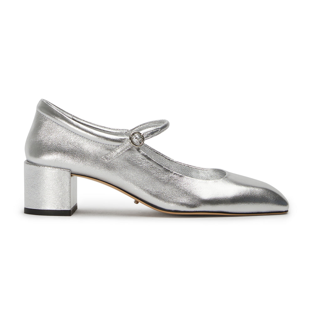 Wynnie Silver Shimmer Heels - Tony Bianco