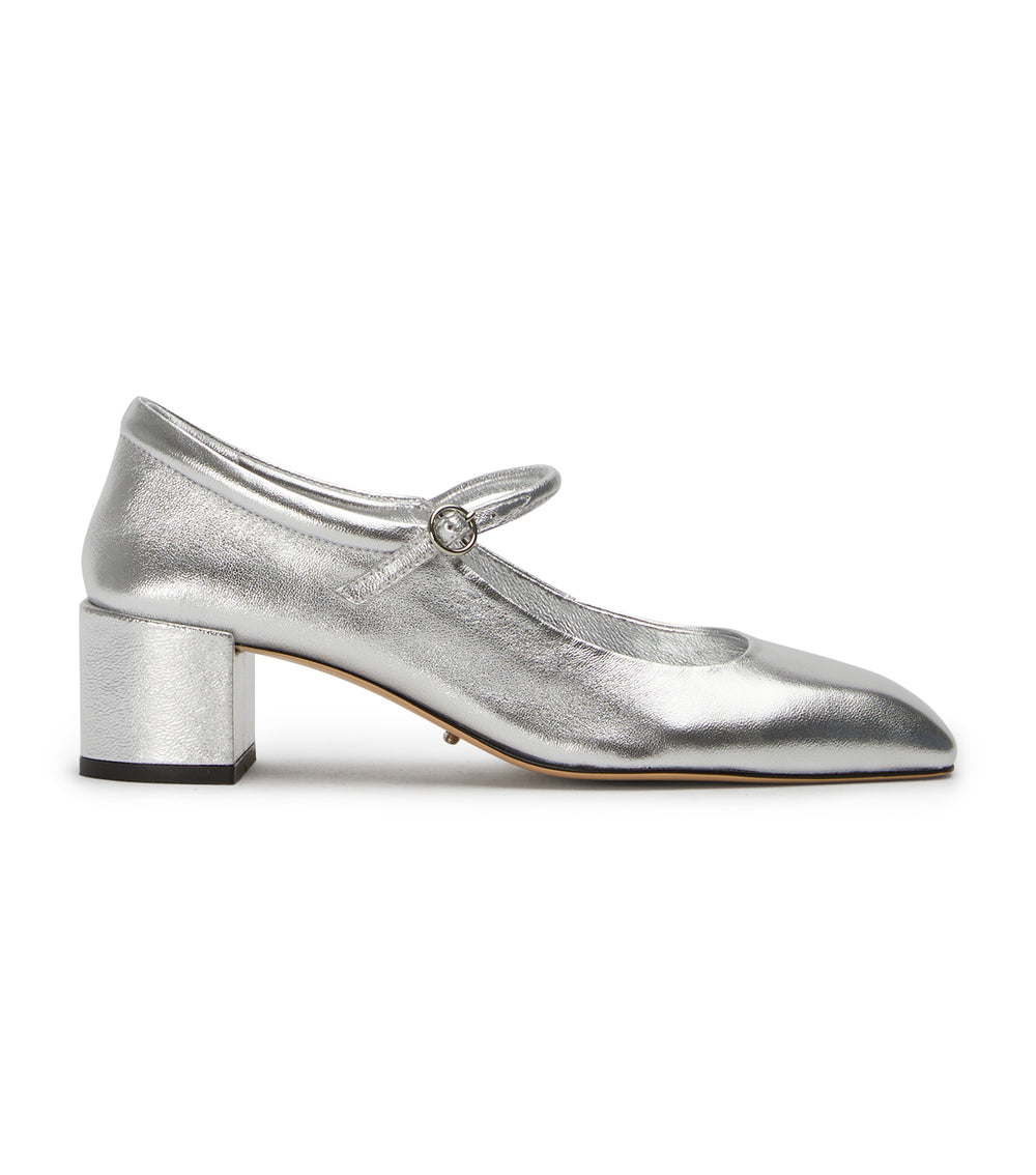 Wynnie Silver Shimmer Heels - Tony Bianco