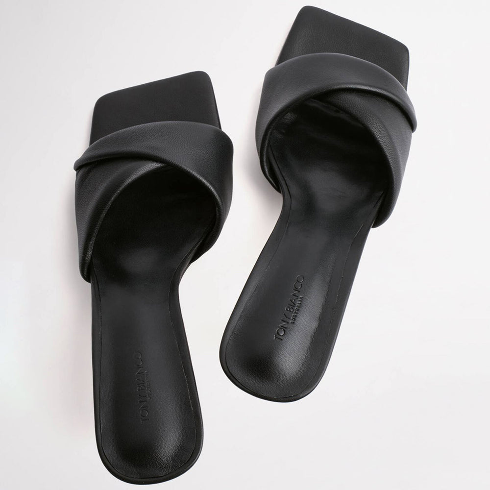 Alexa Black Nappa Heels - Tony Bianco