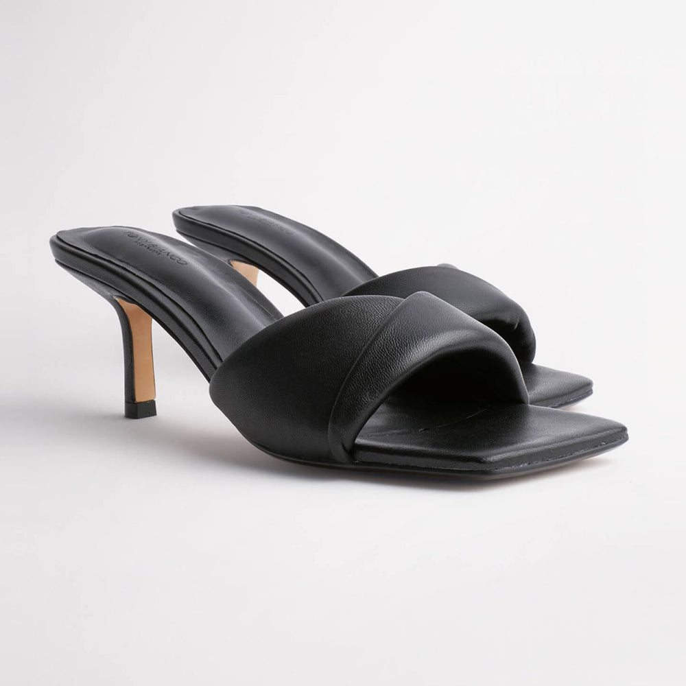 Alexa Black Nappa Heels - Tony Bianco