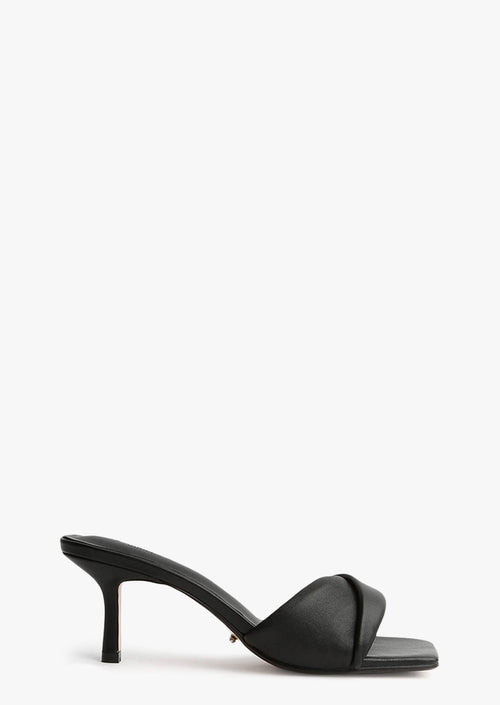 Alexa Black Nappa Heels