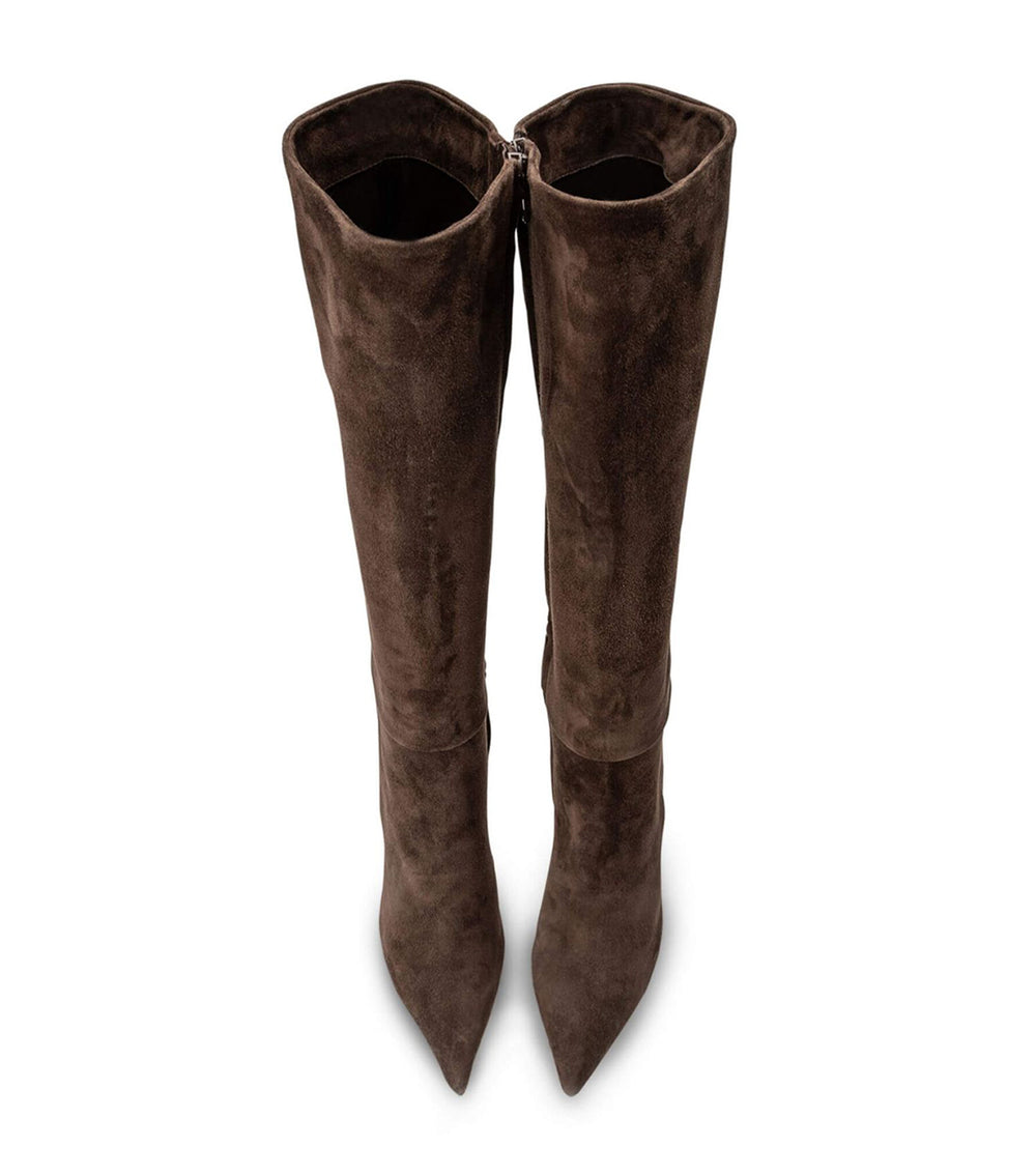 Apollo Espresso Suede Calf Boots - Tony Bianco