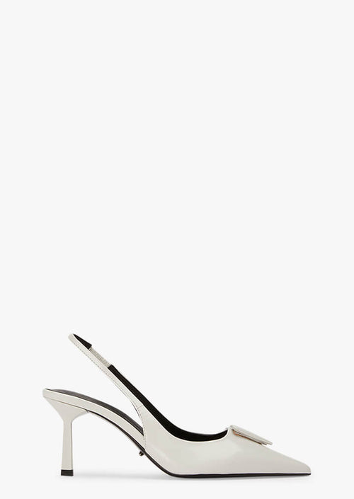 Bertie White Hi Shine Heels