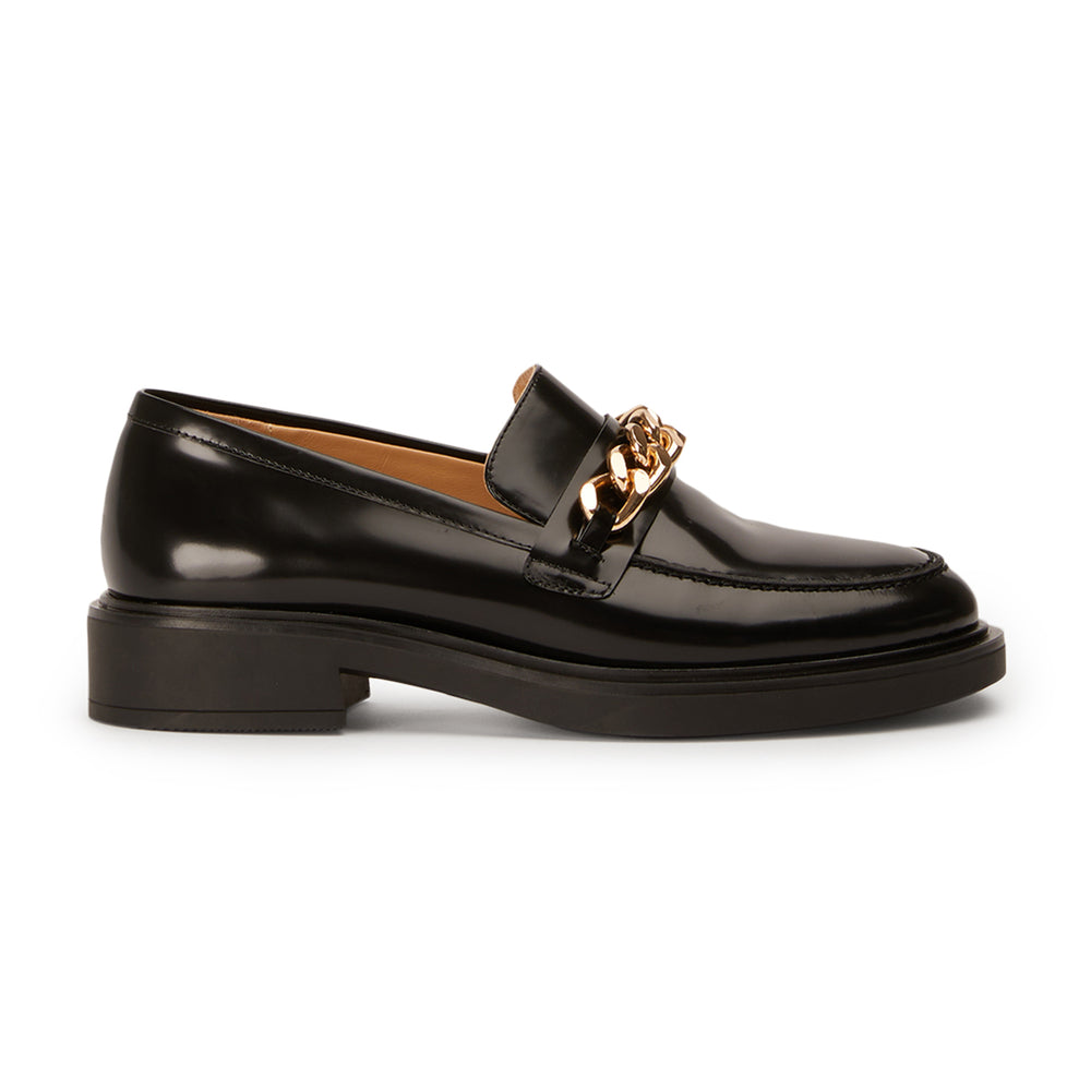 Candice Black Hi Shine Flats - Tony Bianco