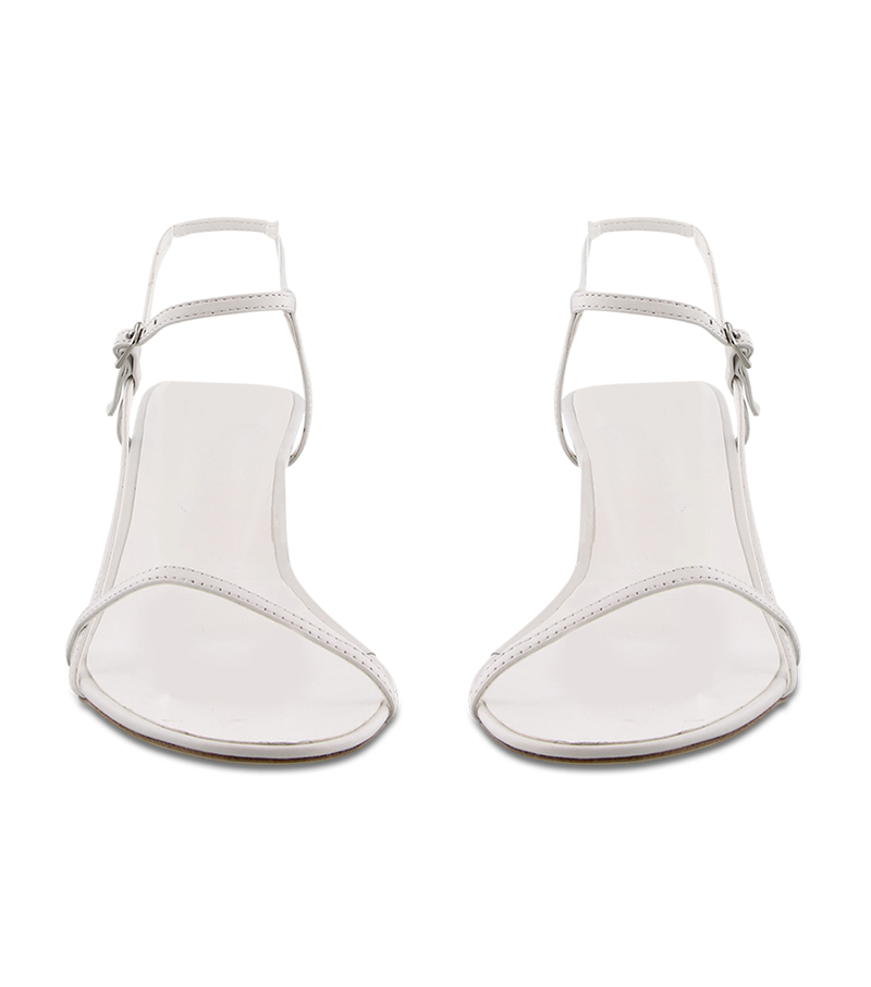 Caprice White Kid 7cm Heels | Heels | Tony Bianco