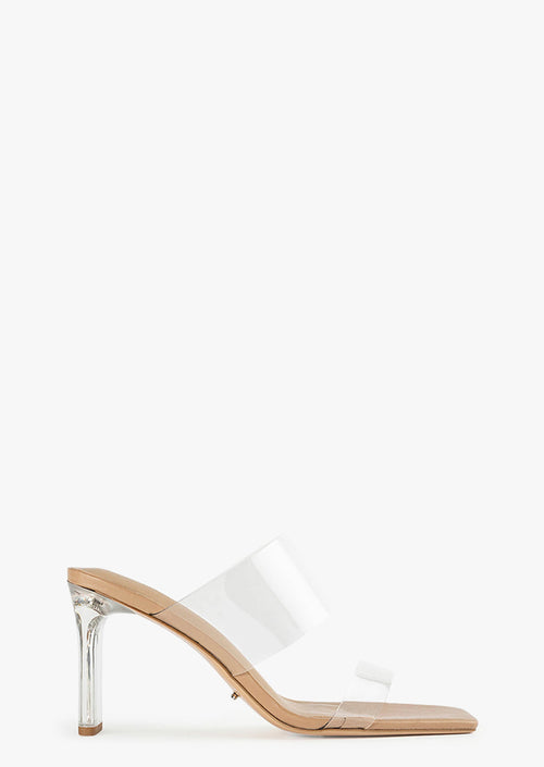 Chicago Clear Vinylite/Skin Nappa Heels