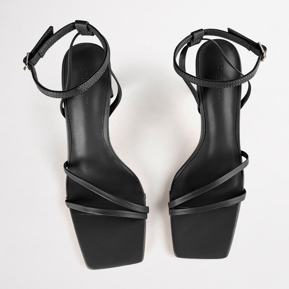 Corso Black Nappa Heels - Tony Bianco