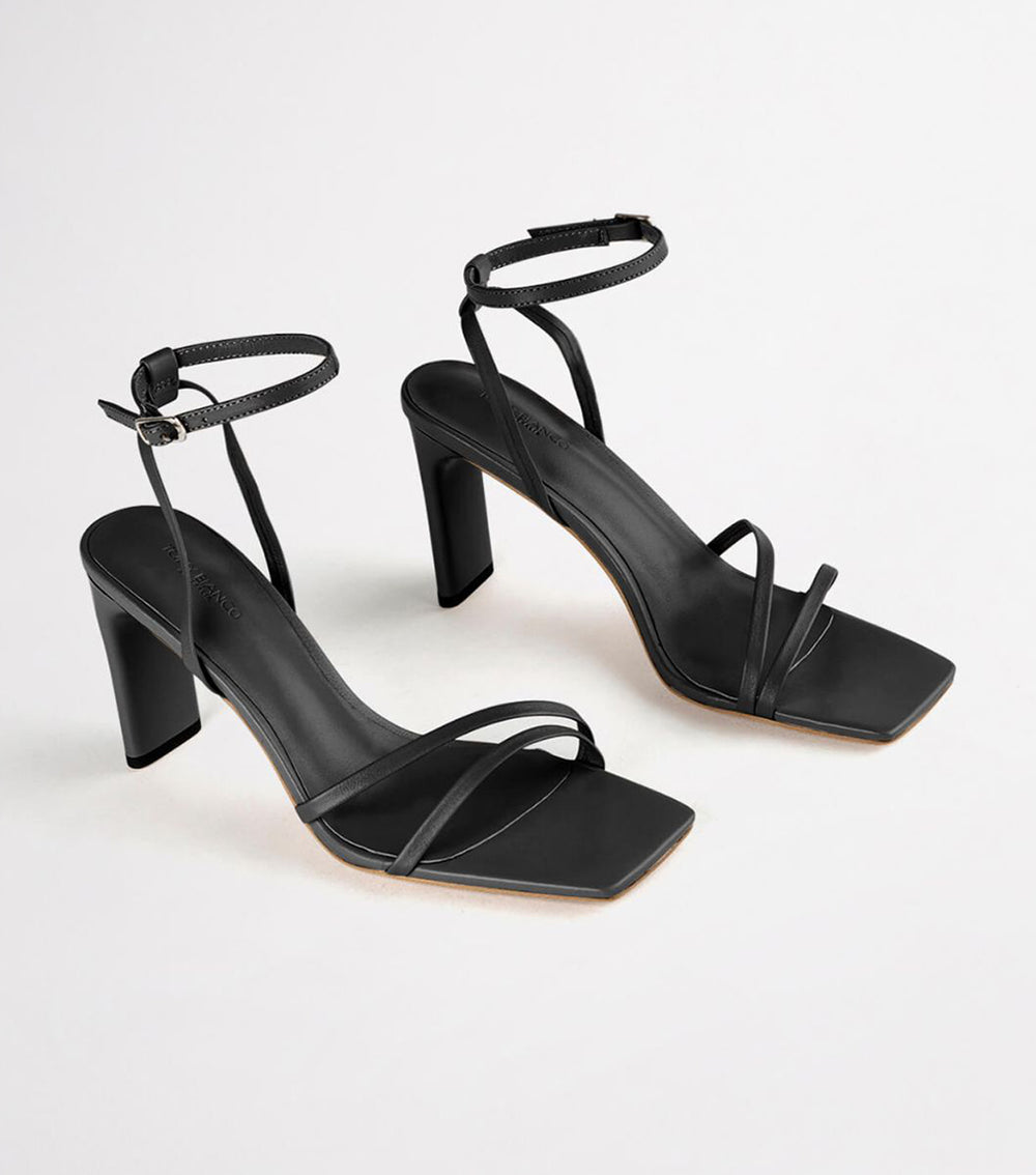 Corso Black Nappa Heels - Tony Bianco