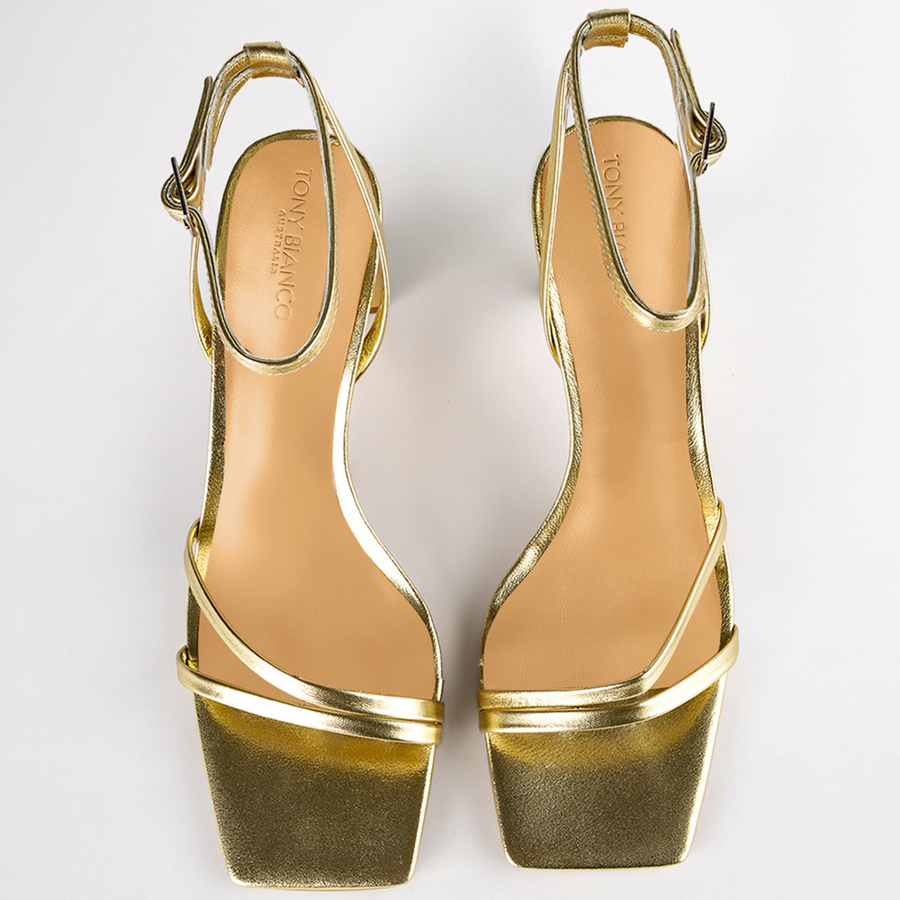 Corso Gold Nappa Metallic Heels - Tony Bianco