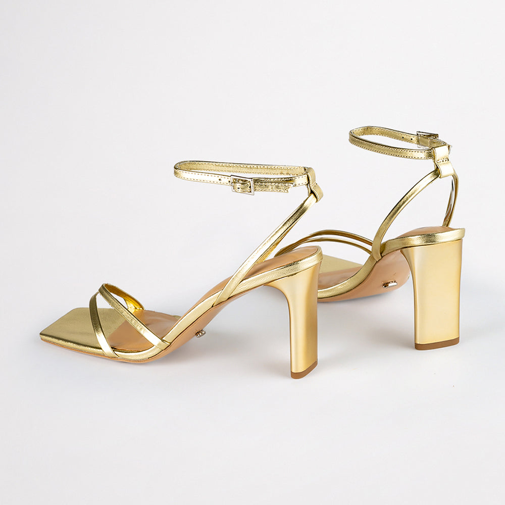 Corso Gold Nappa Metallic Heels - Tony Bianco