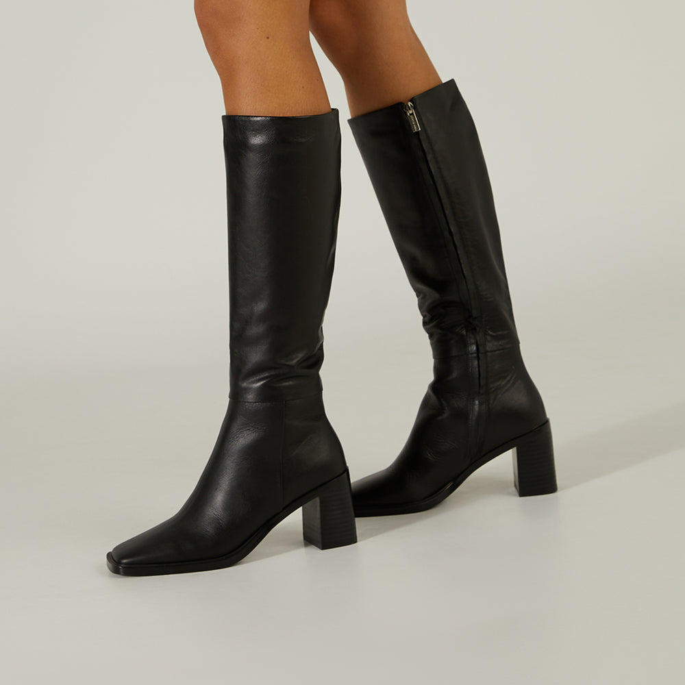 Darby Black Venice Calf Boots - Tony Bianco