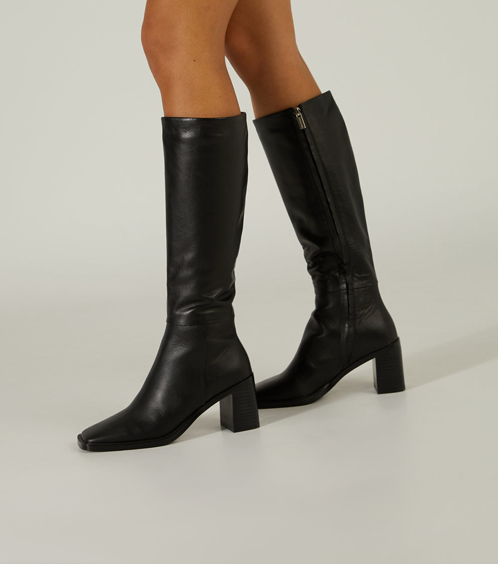 Darby Black Venice Calf Boots - Tony Bianco