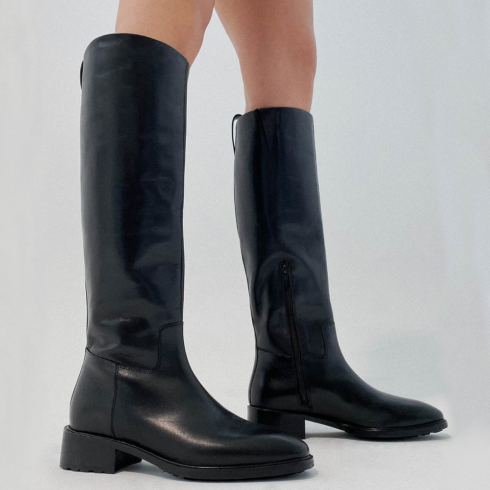 Eleanor Black Como Calf Boots - Tony Bianco