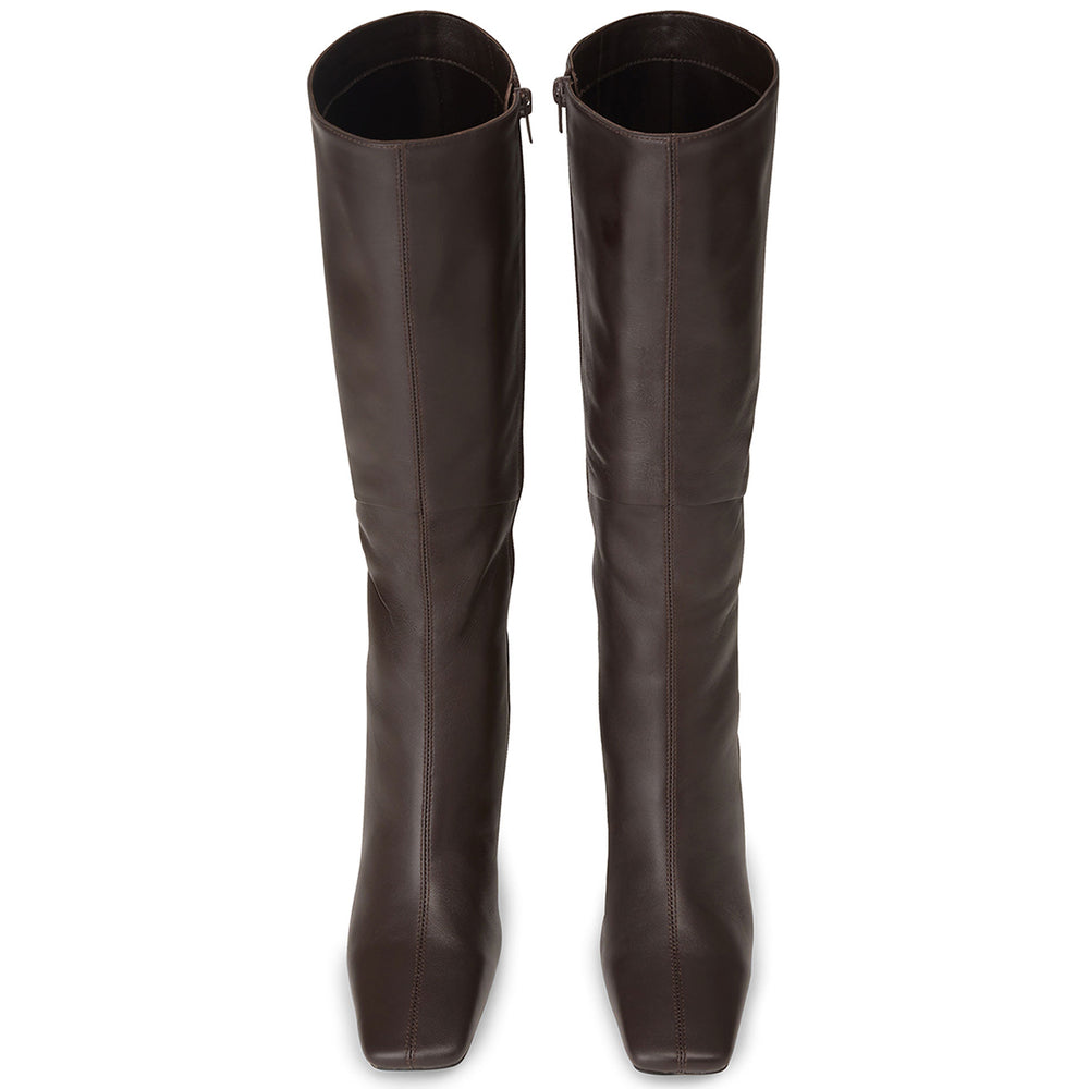 Fantasy Chocolate Nappa Calf Boots - Tony Bianco