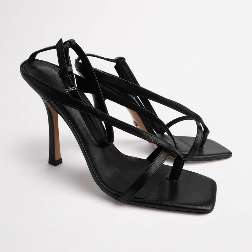 Faythe Black Kid Heels - Tony Bianco