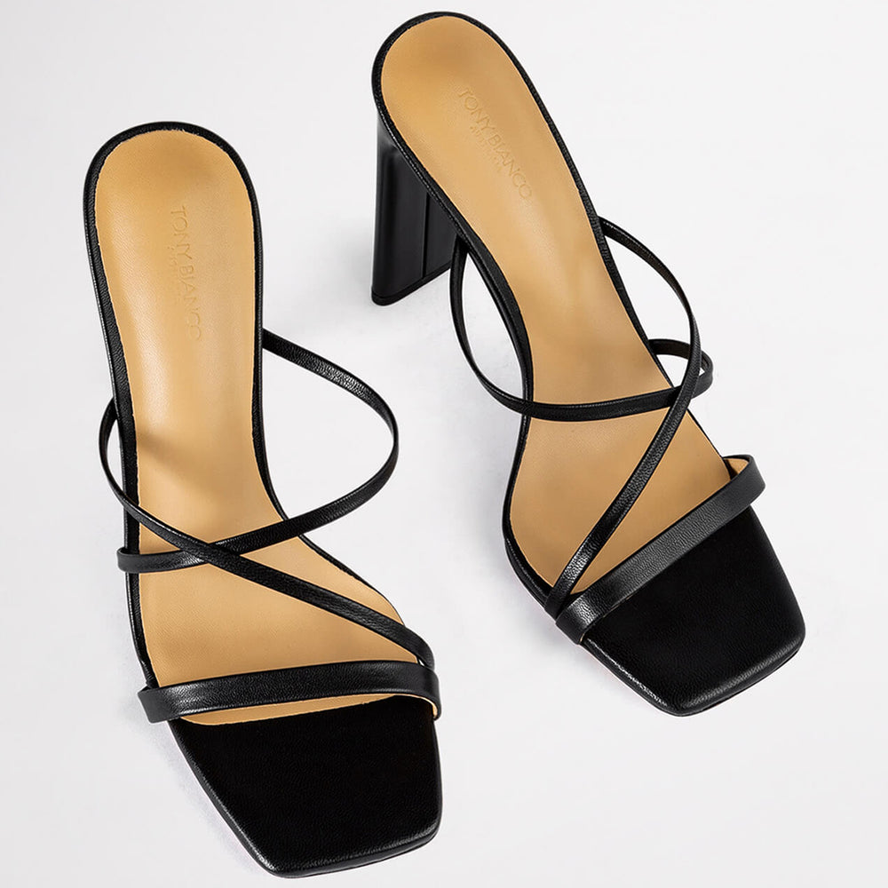 Fior Black Kid Heels - Tony Bianco