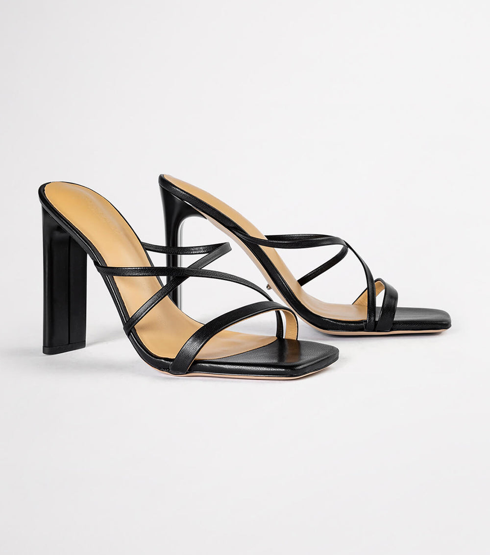 Fior Black Kid Heels - Tony Bianco