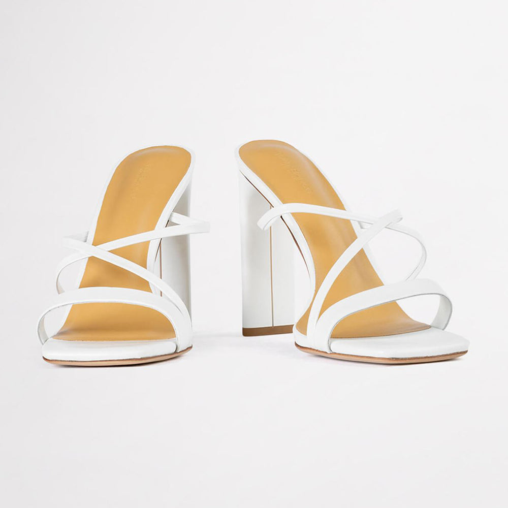 Fior White Kid Heels - Tony Bianco