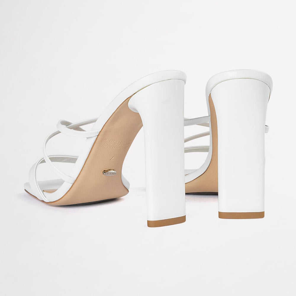 Fior White Kid Heels - Tony Bianco