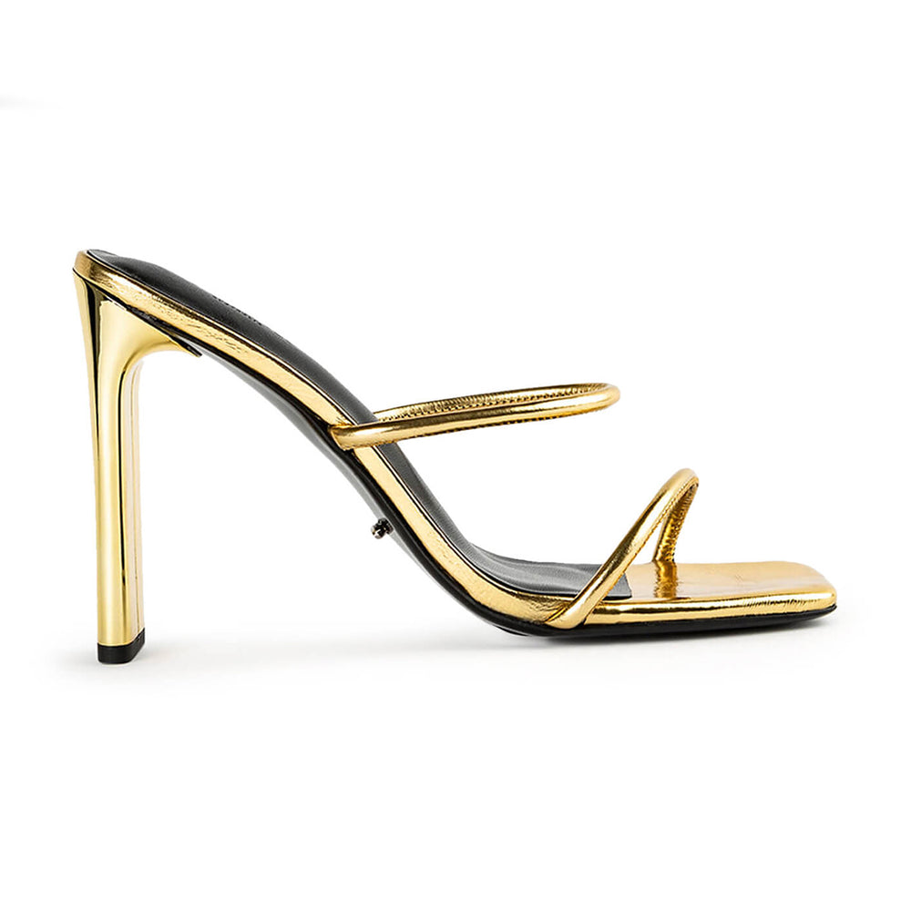 Florence Gold Foil Heels - Tony Bianco