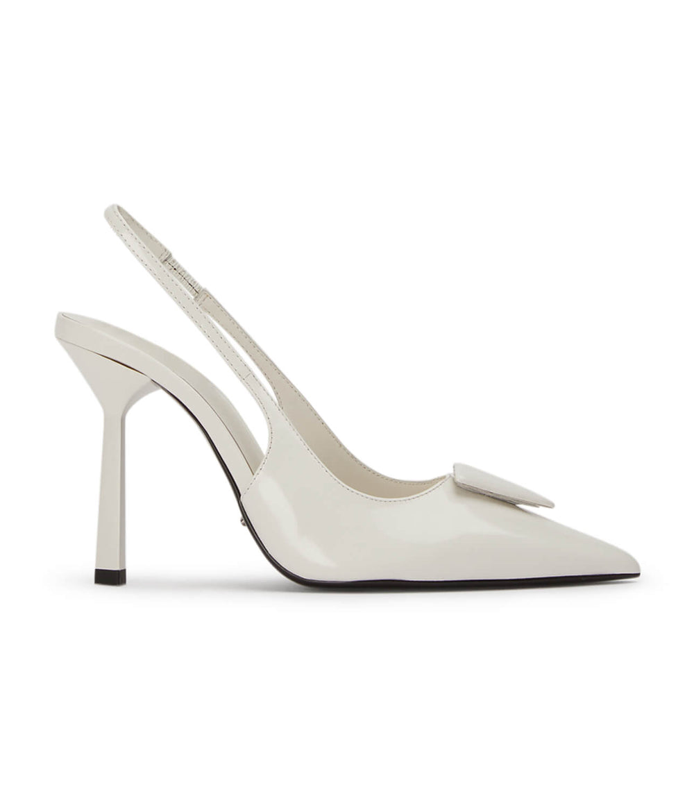 Ginger White Hi Shine Heels - Tony Bianco