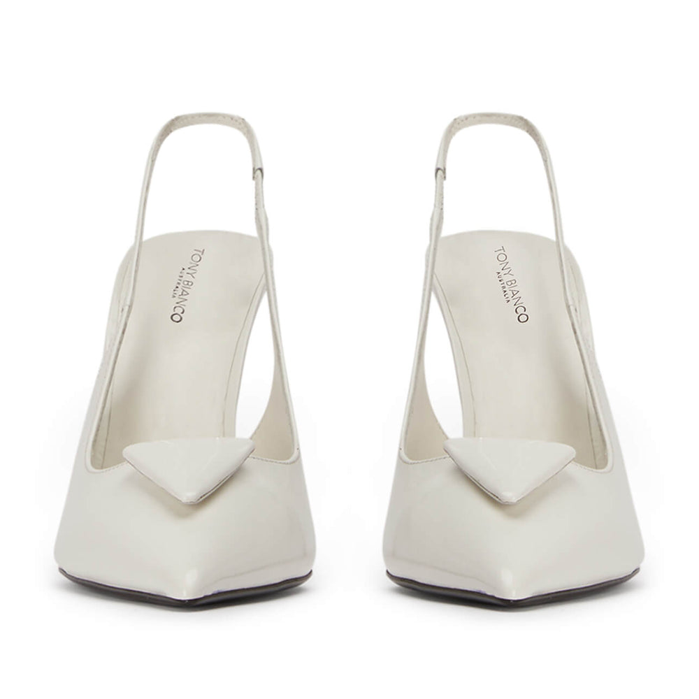 Ginger White Hi Shine Heels - Tony Bianco