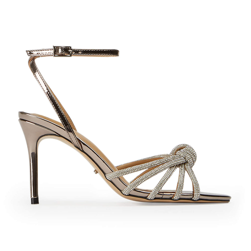 Helena Gunmetal Shine Heels - Tony Bianco