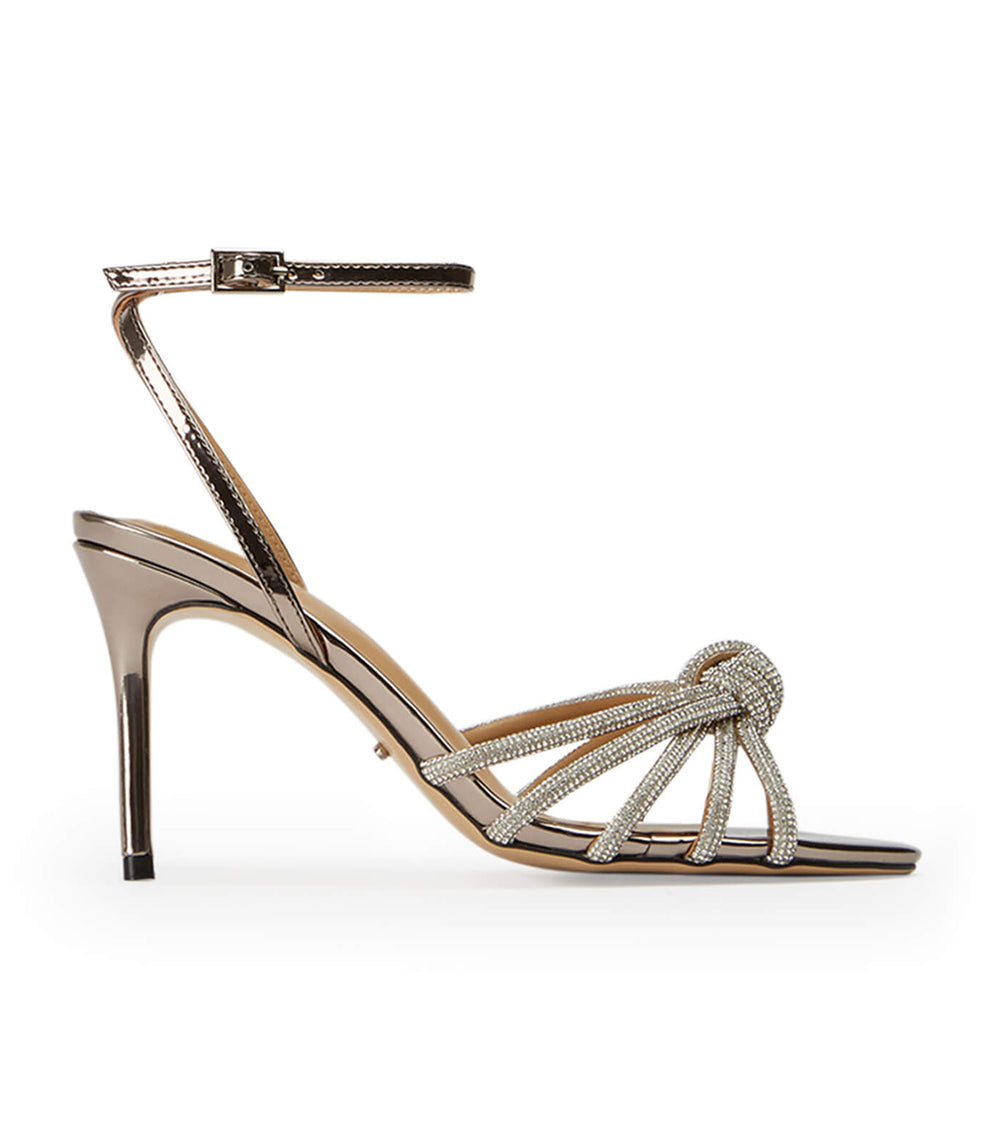 Helena Gunmetal Shine Heels - Tony Bianco