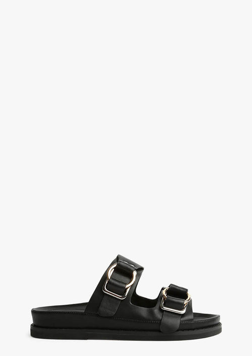 Hunter Black Como Sandals