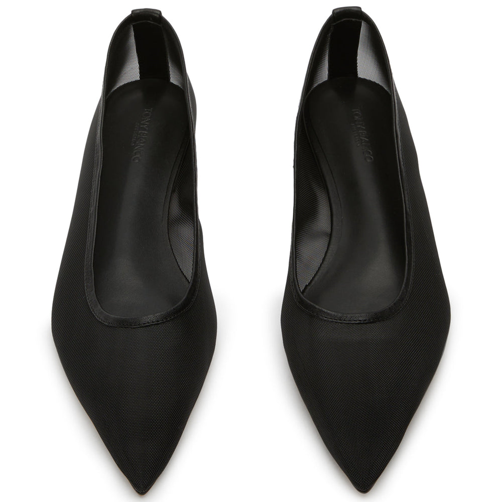 Jammy Black Nylon Flats - Tony Bianco