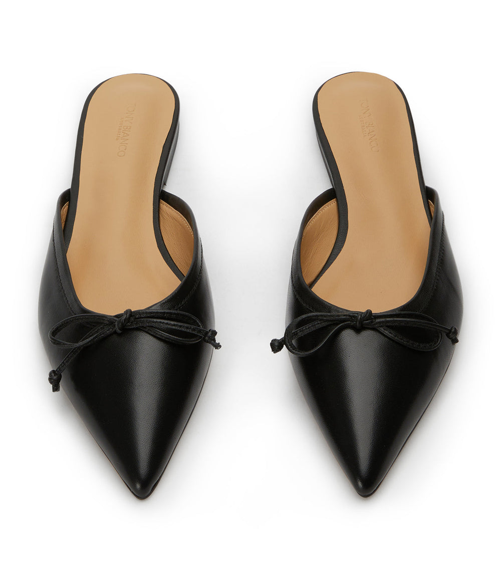 Javelin Black Nappa Flats - Tony Bianco