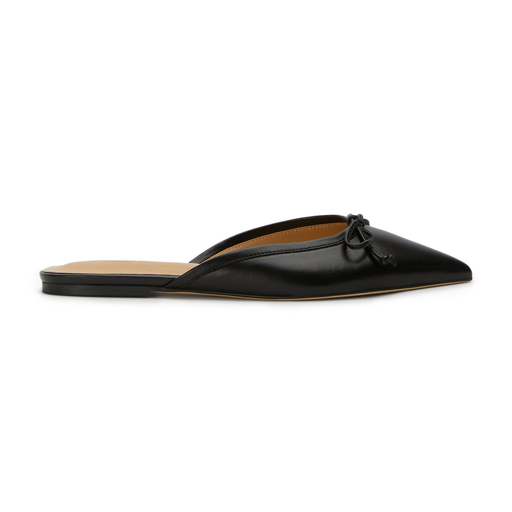 Javelin Black Nappa Flats - Tony Bianco