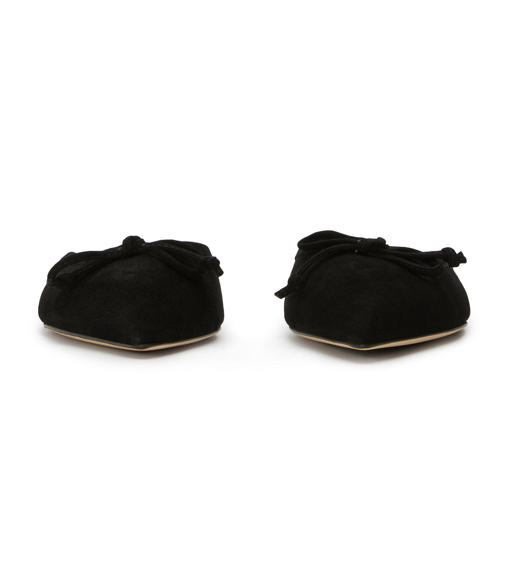 Javelin Black Suede Flats - Tony Bianco