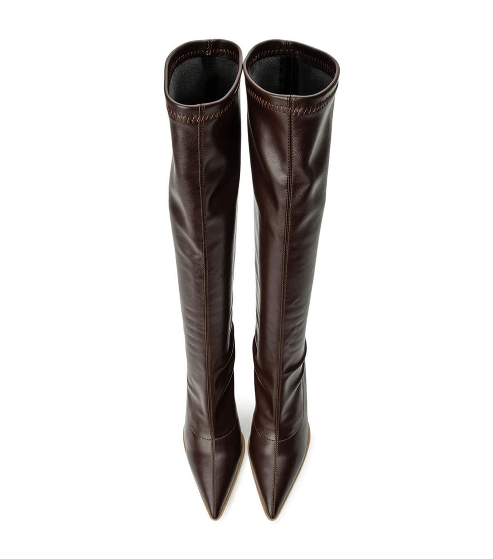 Knight Choc Venezia Calf Boots - Tony Bianco