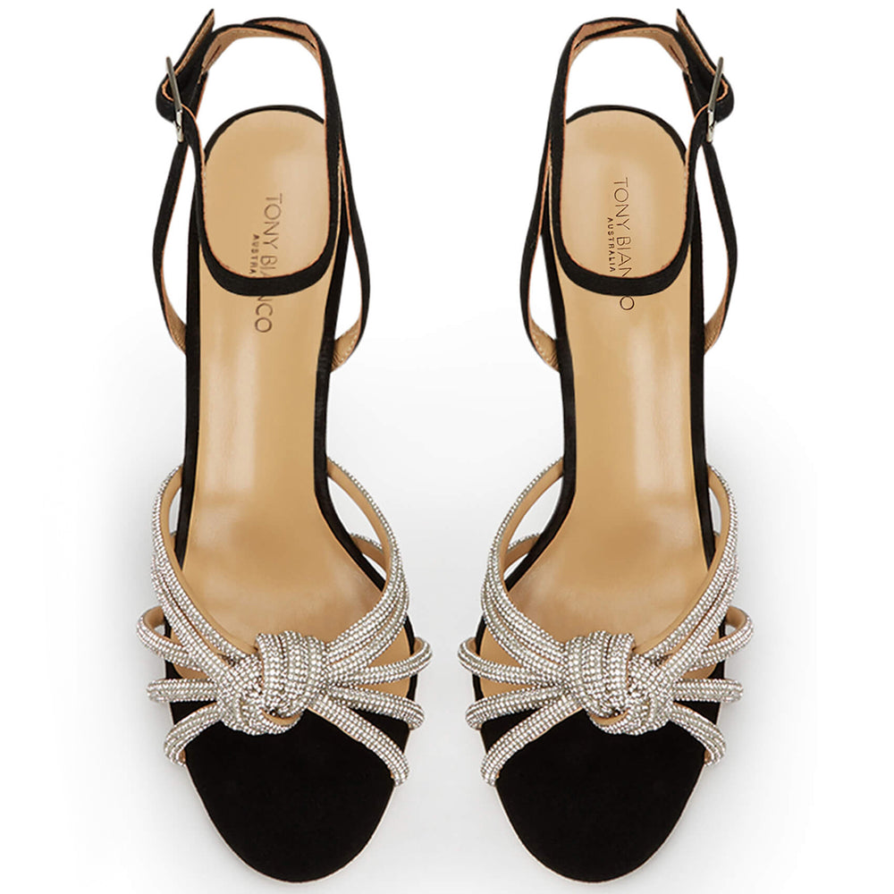 Kyla Black Suede Heels - Tony Bianco