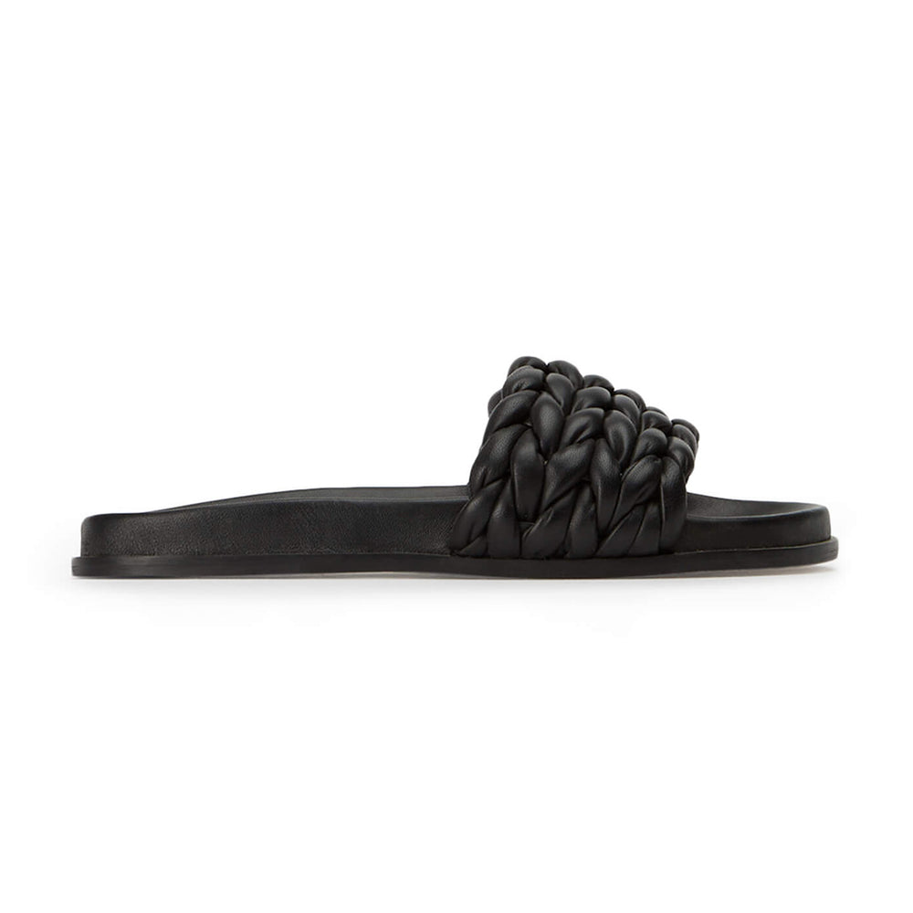 Layton Black Nappa Sandals - Tony Bianco