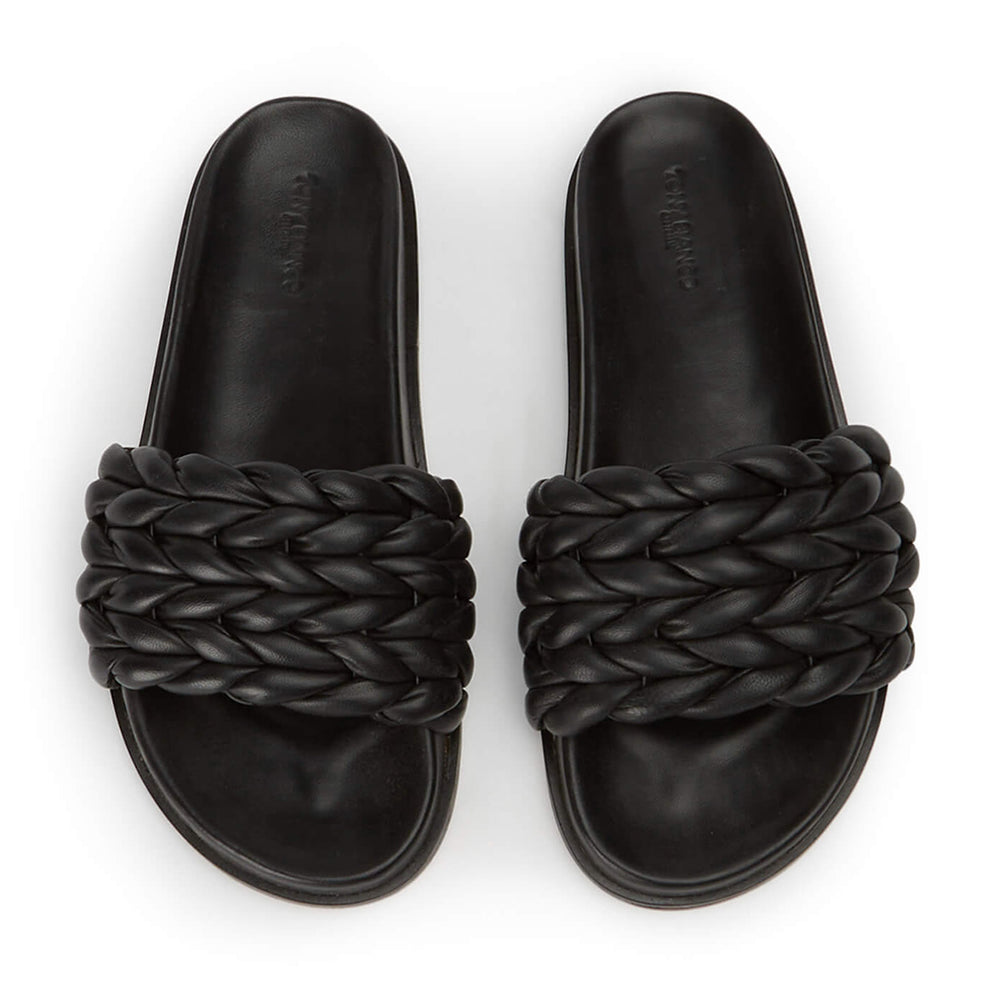Layton Black Nappa Sandals - Tony Bianco