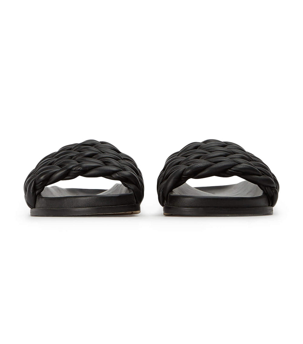 Layton Black Nappa Sandals - Tony Bianco