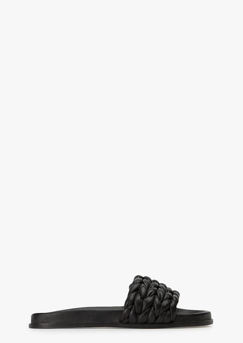 Layton Black Nappa Sandals