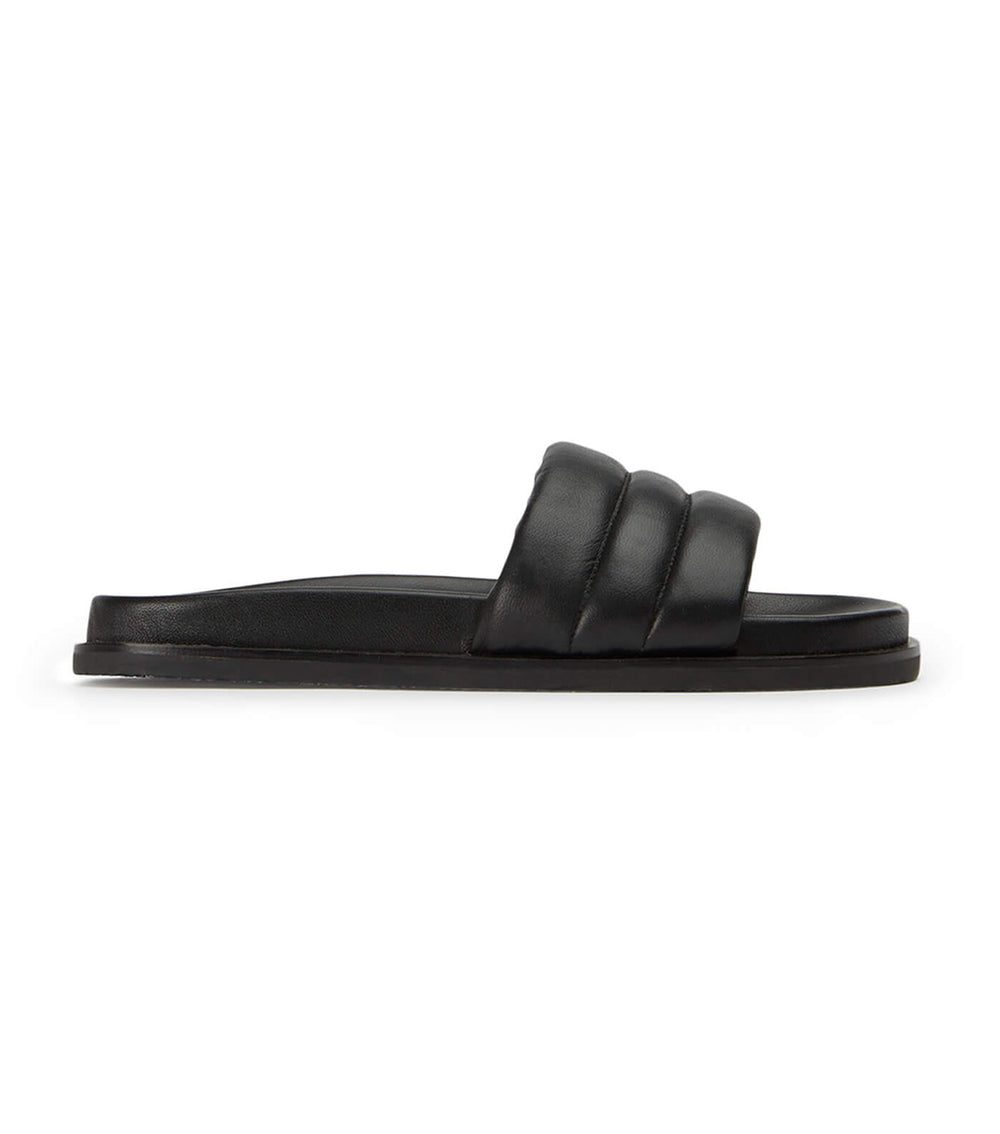 Lucas Black Nappa Sandals - Tony Bianco