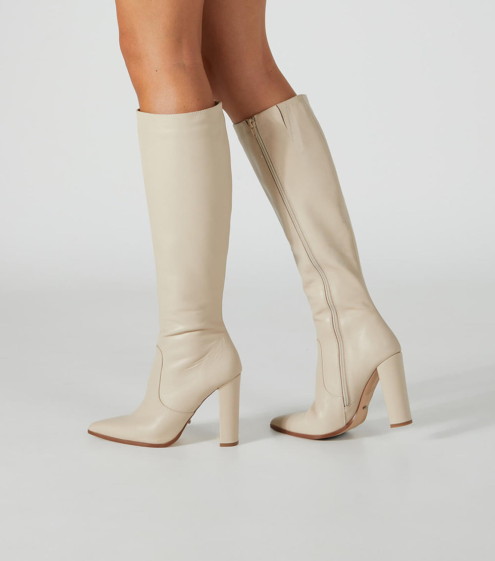 Lucille Vanilla Venice Calf Boots - Tony Bianco