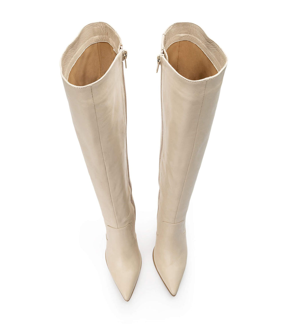 Lucille Vanilla Venice Calf Boots - Tony Bianco