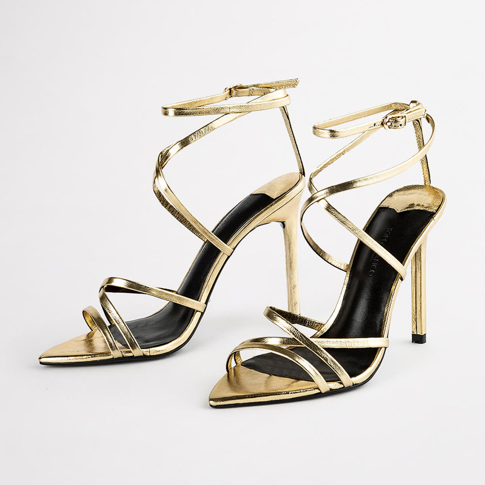 Marcy Gold Foil Heels - Tony Bianco