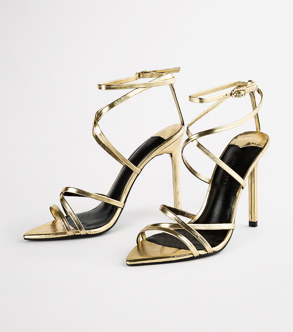 Marcy Gold Foil Heels - Tony Bianco