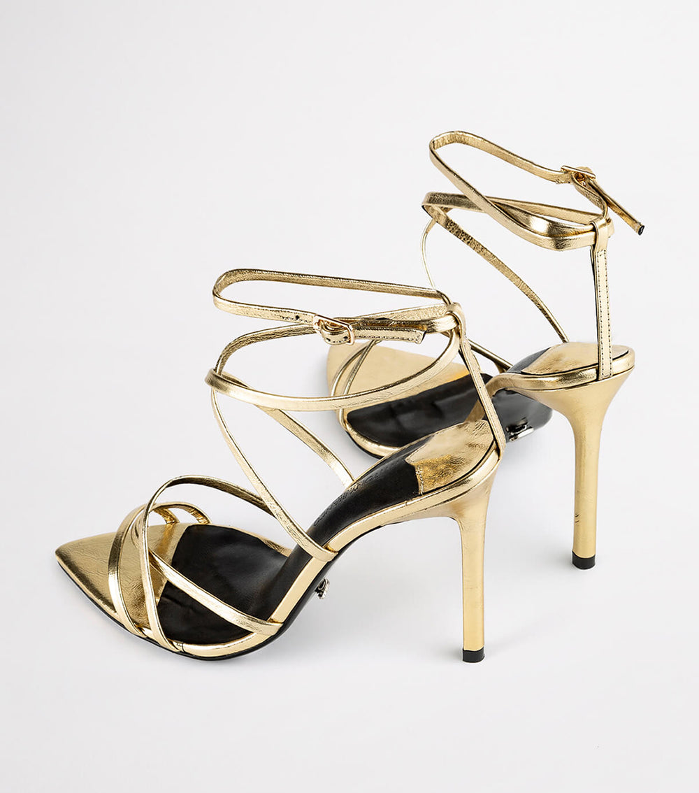 Marcy Gold Foil Heels - Tony Bianco