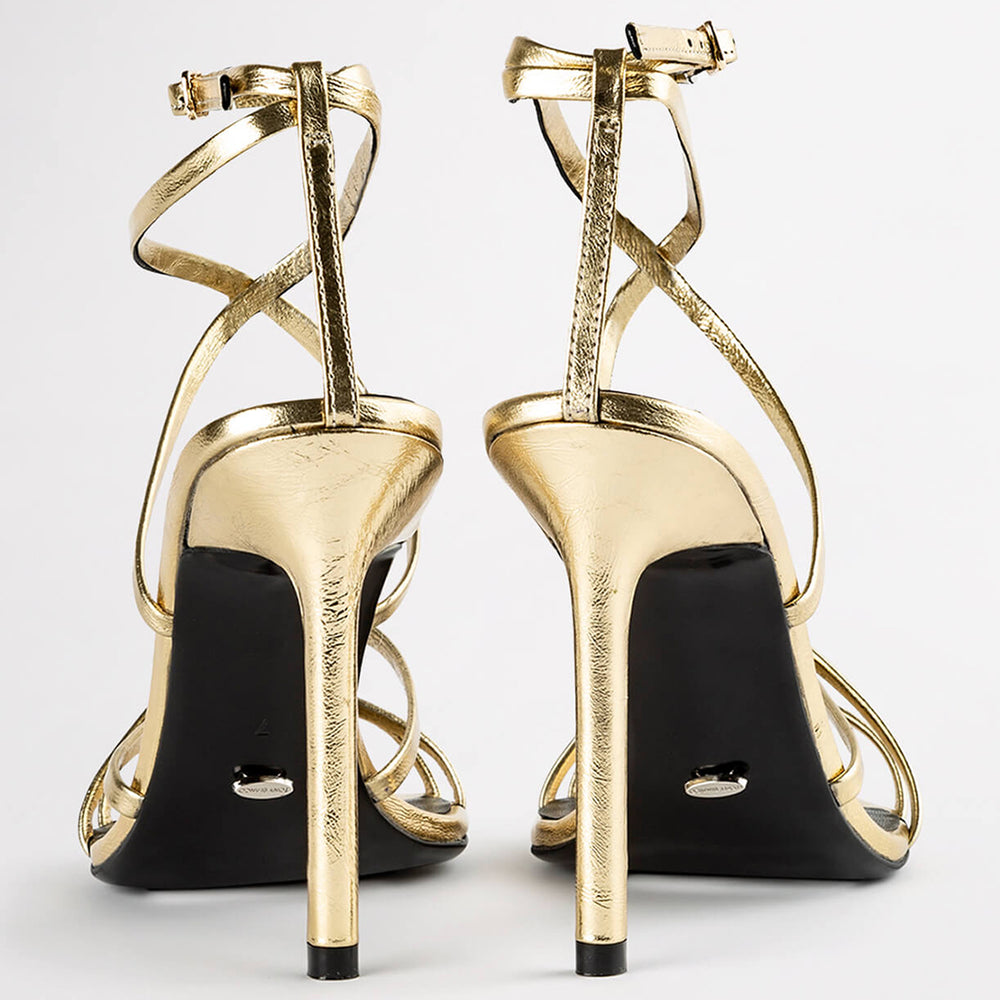 Marcy Gold Foil Heels - Tony Bianco