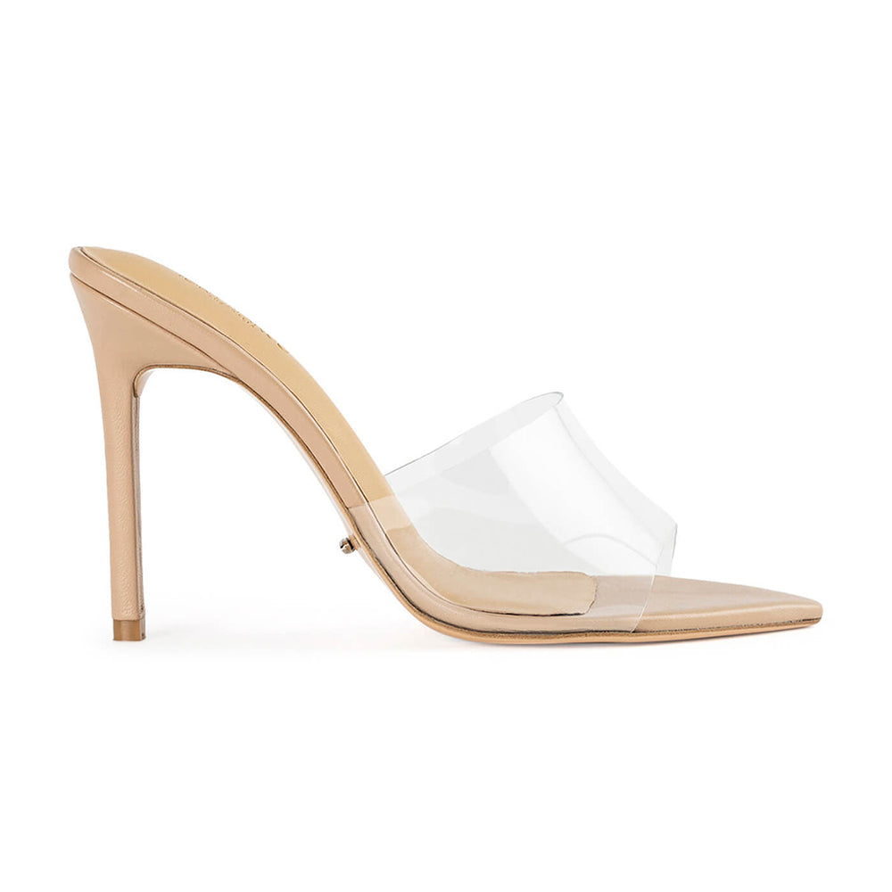 Marley Clear Vinylite/Skin Heels - Tony Bianco