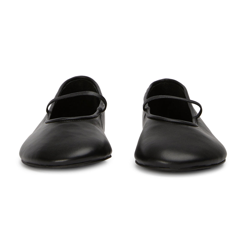 Martinez Black Nappa Flats - Tony Bianco