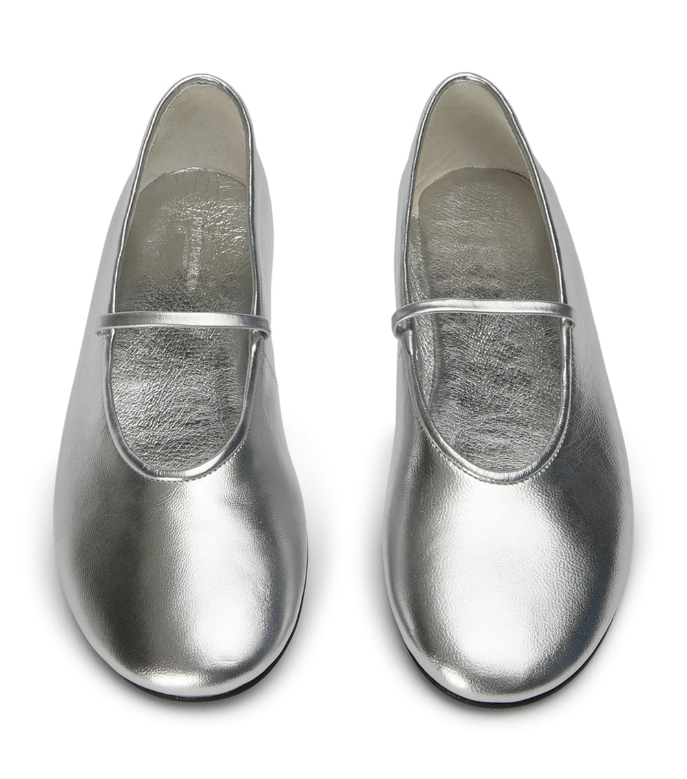 Martinez Silver Shimmer Flats - Tony Bianco