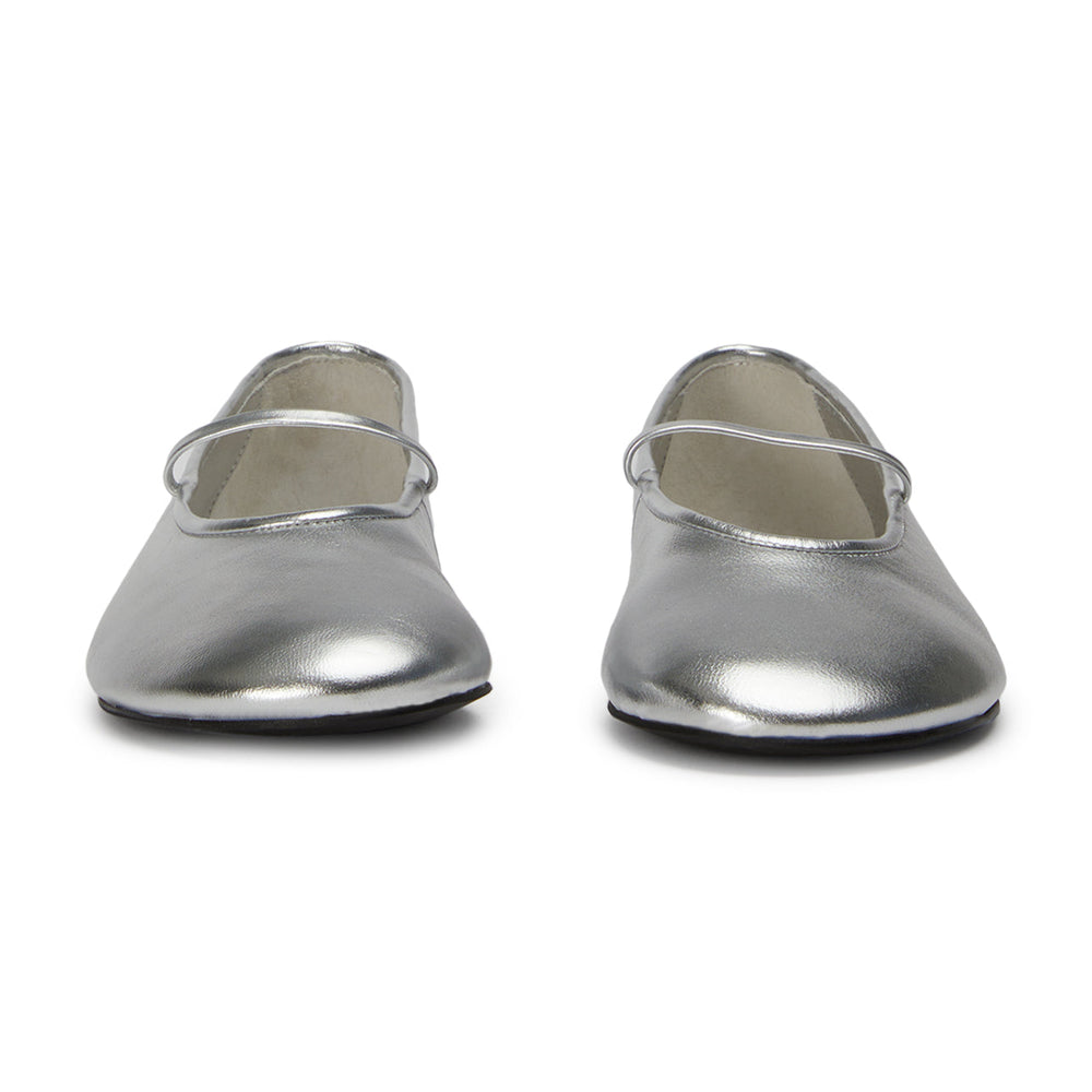 Martinez Silver Shimmer Flats - Tony Bianco